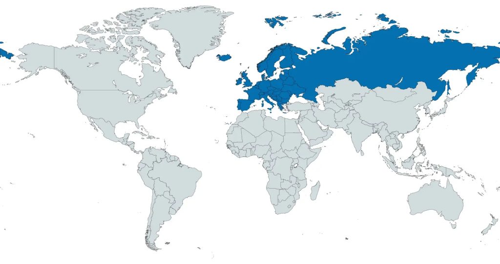 Europe and Russia Map